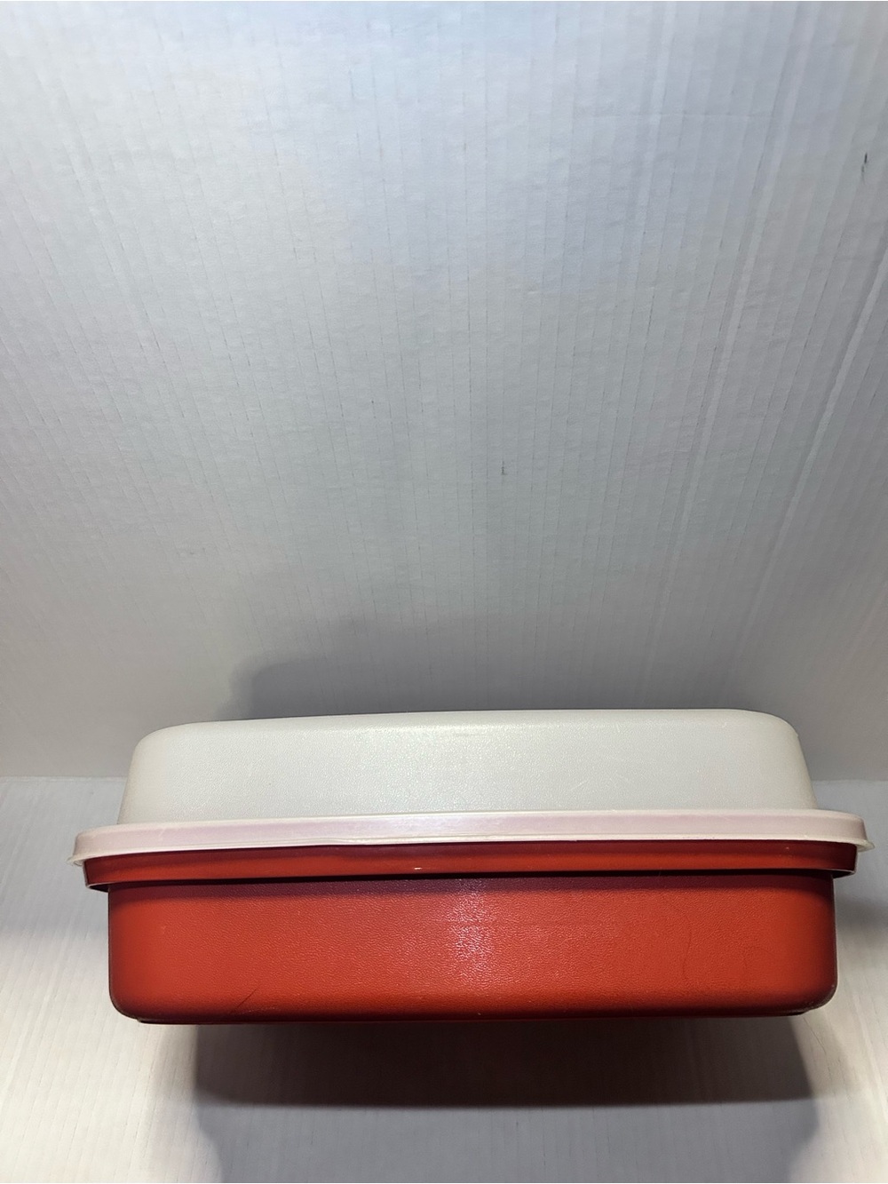 Tupperware Red Container with White Lid